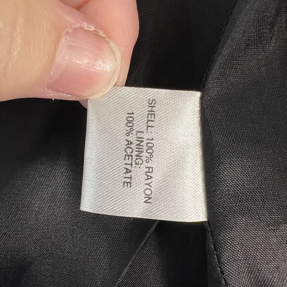 Vintage Austin Reed Black Rayon‎ White Polka Dot Blazer Career Sz 10 - Picture 6 of 6